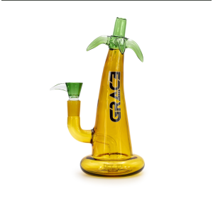 Skleněný Bong Grace Glass | Yellow Palm Tree, výška 27 cm, průměr 50 mm