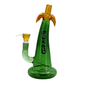 Skleněný Bong Grace Glass | Green Palm Tree, výška 27 cm, průměr 50 mm