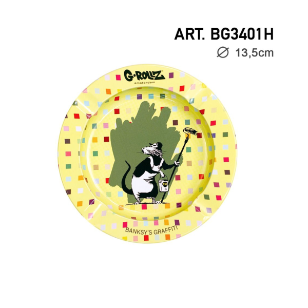 G-Rollz | Banksy's Graffiti popelník Rat Cover Up, krysa, 1ks