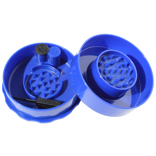 TightVac GrinderVac podtlaková přenoska s drtičkou, 60 ml, modrá