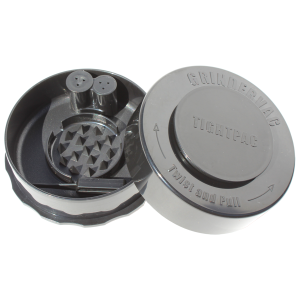 TightVac GrinderVac podtlaková přenoska s drtičkou, 60 ml, černá