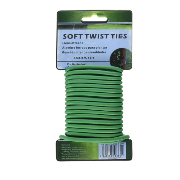 Zahradní měkký úvaz k upevnění rostlin, 5m