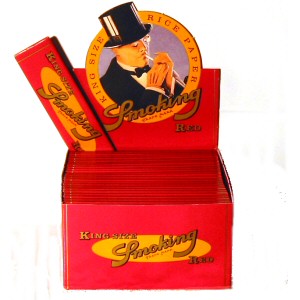 Papírky Smoking Red King Size, 32ks  v balení | box 50 ks
