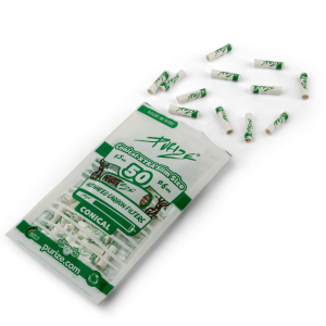 PURIZE® uhlíkové filtry - kónické XTRA Slim Size, sáček 50 ks, bílá
