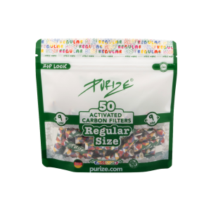 PURIZE® uhlíkové filtry - Regular Size, sáček 50 ks, duhové