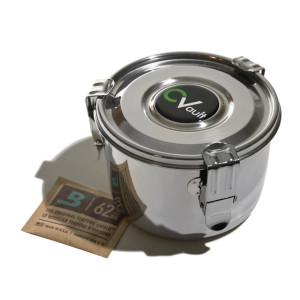 Boveda Cvault™ L - nerezová vzduchotěsná dóza, kapacita 56 g
