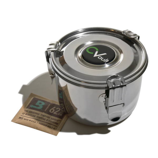 Boveda Cvault™ L - nerezová vzduchotěsná dóza, kapacita 56 g