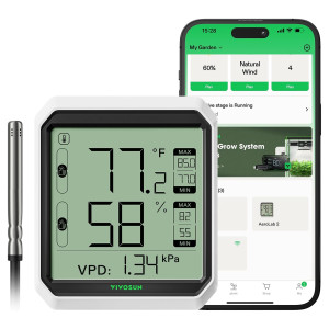 VIVOSUN AeroLab THB1S  Bluetooth vlhkoměr a teploměr vč. sondy