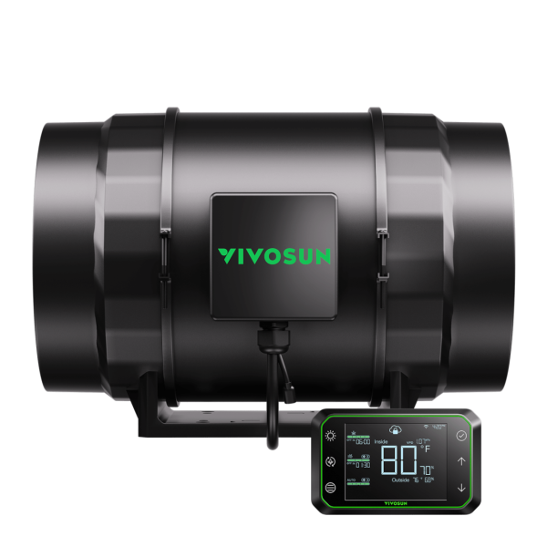 VIVOSUN AeroZesh S8 Inteligentní Inline ventilátor 200mm/1410m3/h