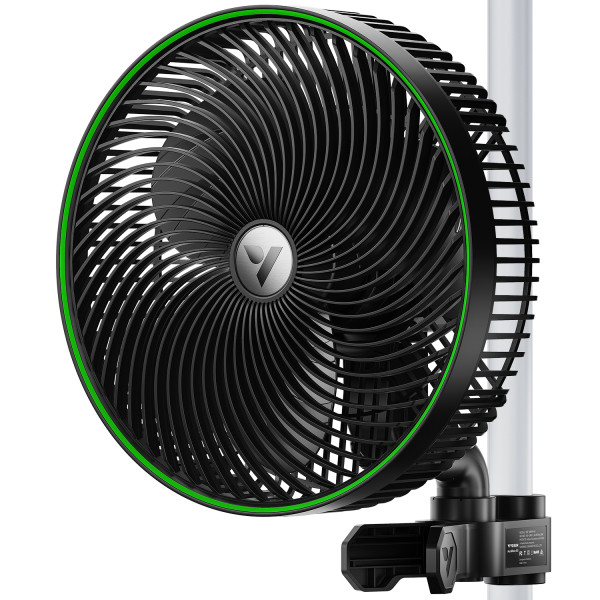 VIVOSUN AeroWave E9 Oscilační klipsnový ventilátor s EC motorem,18W/23cm