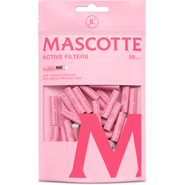 Uhlíkové filtry Mascotte Active Filter Pink, 50 ks v balení | box 10 ks