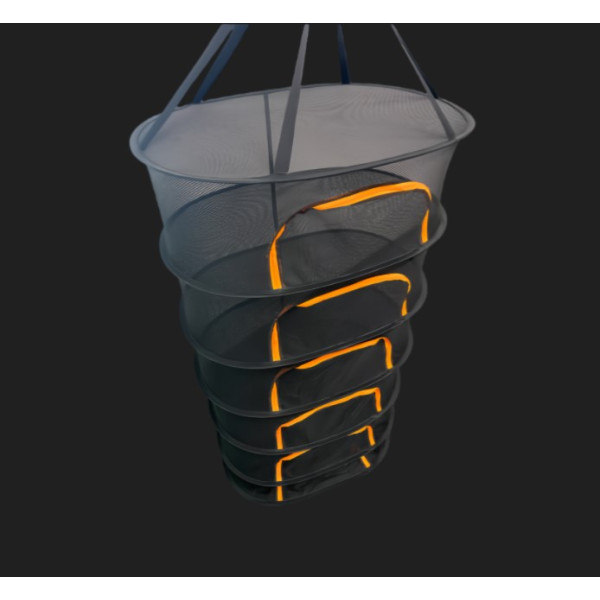 FAIRNET ZIP ORANGE sušící síť se zipem 55cm, 6 pater, výška 120cm