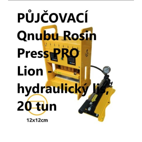 PŮJČOVACÍ Qnubu Rosin Press PRO Lion - hydraulický lis, 20 tun