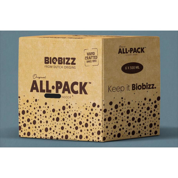 BioBizz All-Pack Indoor 500ml, celkový objem 3L