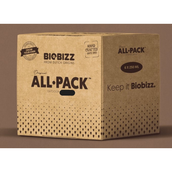 BioBizz All-Pack Outdoor 250ml, celkový objem 1,5L