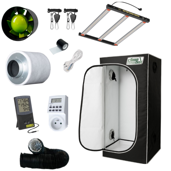 Sunpro kit HITTER 200W, 2,7 umol/J - Climabox White 80x80x180cm