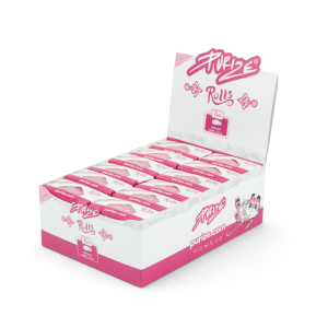 PURIZE® rolovací papírky Rolls Pink, bělené, 4 m | box 24 ks