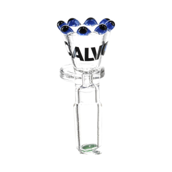 Skleněný kotlík CALVO Pearl Bowl, modrý, zábrus 18 mm