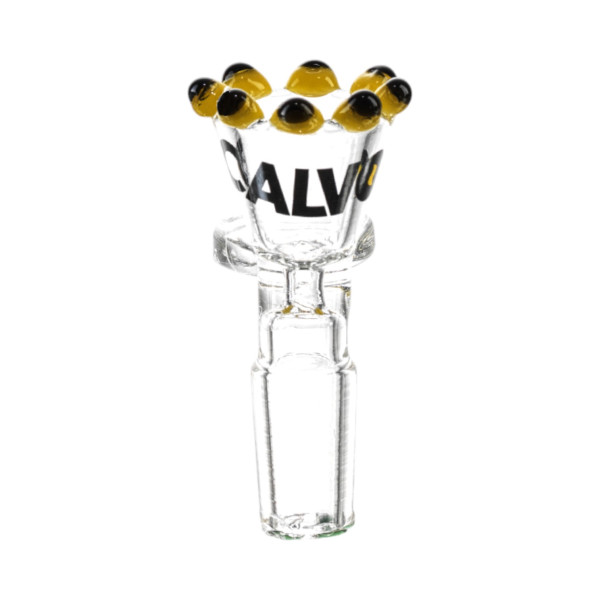 Skleněný kotlík CALVO Pearl Bowl, žlutý, zábrus 18 mm