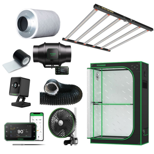 Vivosun kit HITTER 720W LED, 3,1 umol/J - Vivosun tent 150x150x200cm