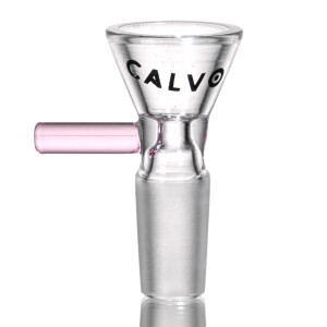 Skleněný kotlík CALVO Simple Bowl, růžový, zábrus 14 mm