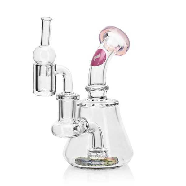CALVO Dab Rig Set Wax, růžová, 13 cm, zábrus 14 mm