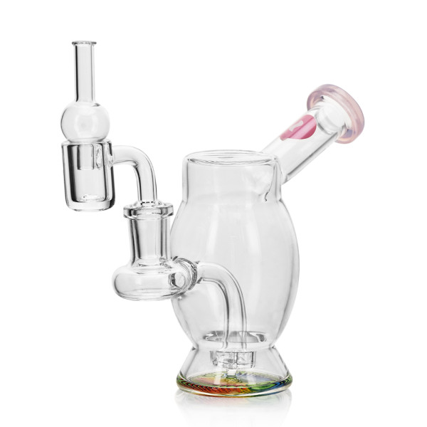 CALVO Bubble Rig Wax Set, růžová, 13 cm, zábrus 14 mm