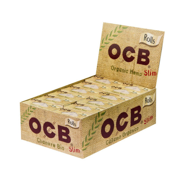 Rolovací papírky OCB Organic Hemp Rolls, 4m, box 24ks