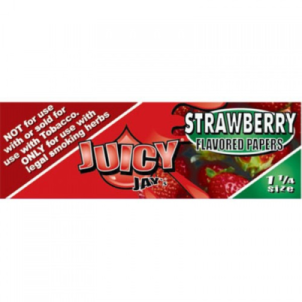Juicy Jay's ochucené krátké papírky, Strawberry, 32 ks v balení