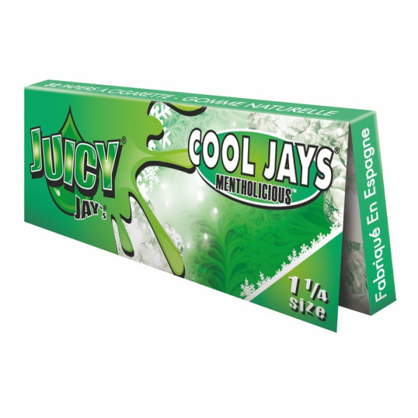 Juicy Jay's ochucené krátké papírky, Cool Menthol, 32 ks v balení