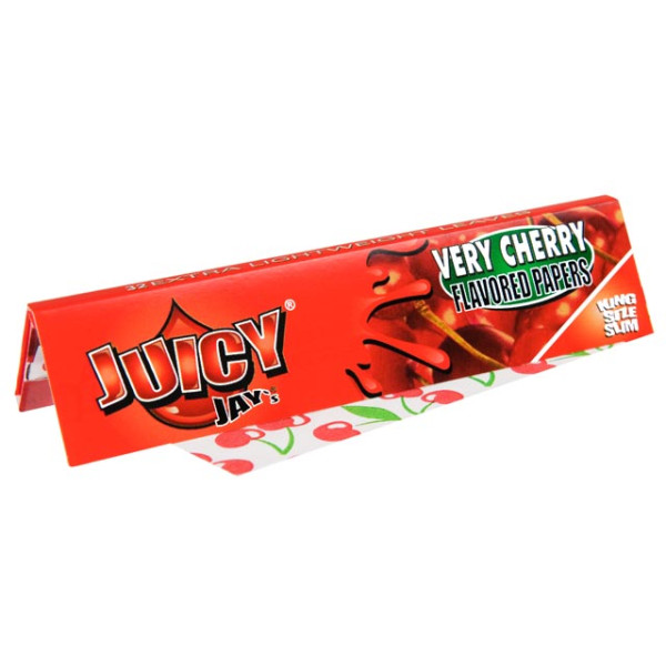 Papírky JUICY JAY'S King Size, Třešeň, 32 ks v balení | box 24 ks